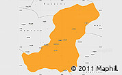 Political Simple Map of Meconta, single color outside, borders and labels