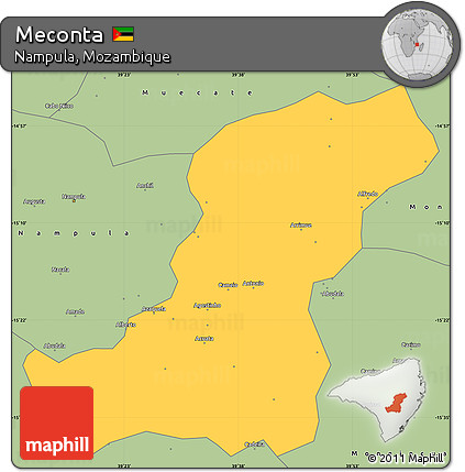Savanna Style Simple Map of Meconta