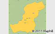 Savanna Style Simple Map of Meconta, single color outside