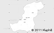 Silver Style Simple Map of Meconta, single color outside