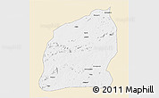 Classic Style 3D Map of Mecuburi, single color outside