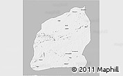 Gray 3D Map of Mecuburi, single color outside