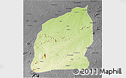 Physical 3D Map of Mecuburi, darken, desaturated
