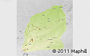 Physical 3D Map of Mecuburi, lighten, desaturated