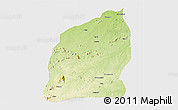 Physical 3D Map of Mecuburi, single color outside