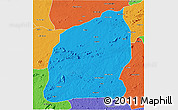 Political 3D Map of Mecuburi