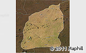 Satellite 3D Map of Mecuburi, darken