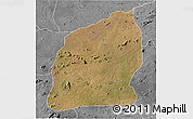Satellite 3D Map of Mecuburi, desaturated
