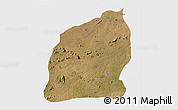Satellite 3D Map of Mecuburi, single color outside