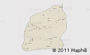 Shaded Relief 3D Map of Mecuburi, cropped outside