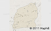 Shaded Relief 3D Map of Mecuburi, lighten