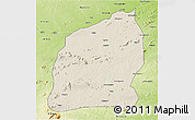 Shaded Relief 3D Map of Mecuburi, physical outside