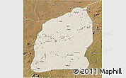 Shaded Relief 3D Map of Mecuburi, satellite outside