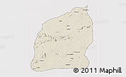 Shaded Relief 3D Map of Mecuburi, single color outside