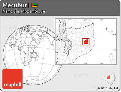 Blank Location Map of Mecuburi
