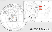 Blank Location Map of Mecuburi, highlighted parent region, within the entire country