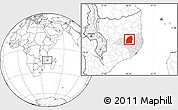 Blank Location Map of Mecuburi, highlighted parent region
