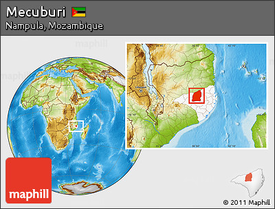 Physical Location Map of Mecuburi, highlighted parent region