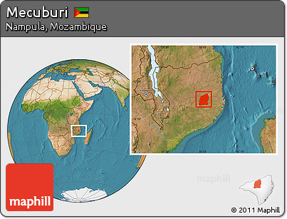 Satellite Location Map of Mecuburi