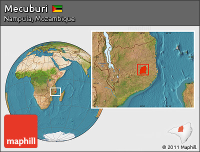 Satellite Location Map of Mecuburi