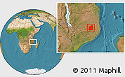 Satellite Location Map of Mecuburi