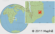Savanna Style Location Map of Mecuburi