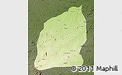 Physical Map of Mecuburi, darken