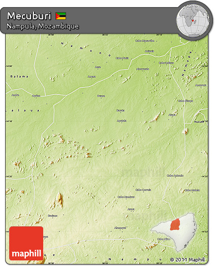 Physical Map of Mecuburi