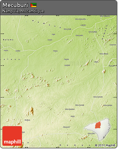 Physical Map of Mecuburi