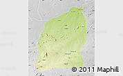 Physical Map of Mecuburi, lighten, desaturated
