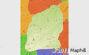 Physical Map of Mecuburi, political outside