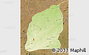 Physical Map of Mecuburi, satellite outside