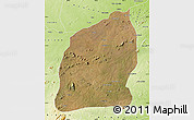 Satellite Map of Mecuburi, physical outside
