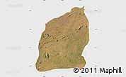 Satellite Map of Mecuburi, single color outside