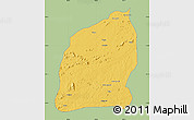 Savanna Style Map of Mecuburi, single color outside