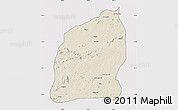 Shaded Relief Map of Mecuburi, cropped outside