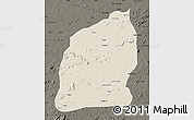 Shaded Relief Map of Mecuburi, darken