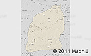 Shaded Relief Map of Mecuburi, desaturated