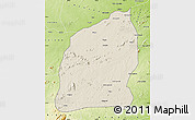 Shaded Relief Map of Mecuburi, physical outside