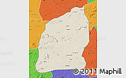 Shaded Relief Map of Mecuburi, political outside