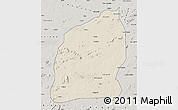 Shaded Relief Map of Mecuburi, semi-desaturated