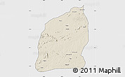 Shaded Relief Map of Mecuburi, single color outside