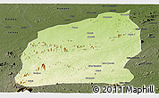 Physical Panoramic Map of Mecuburi, darken