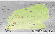 Physical Panoramic Map of Mecuburi, desaturated