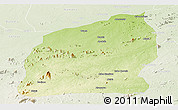 Physical Panoramic Map of Mecuburi, lighten
