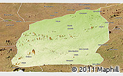 Physical Panoramic Map of Mecuburi, satellite outside