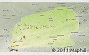 Physical Panoramic Map of Mecuburi, semi-desaturated