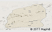 Shaded Relief Panoramic Map of Mecuburi, lighten