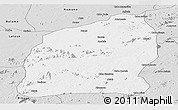 Silver Style Panoramic Map of Mecuburi
