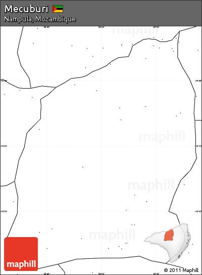 Blank Simple Map of Mecuburi, no labels
